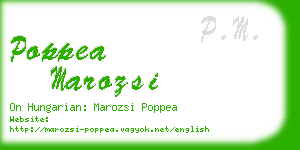 poppea marozsi business card